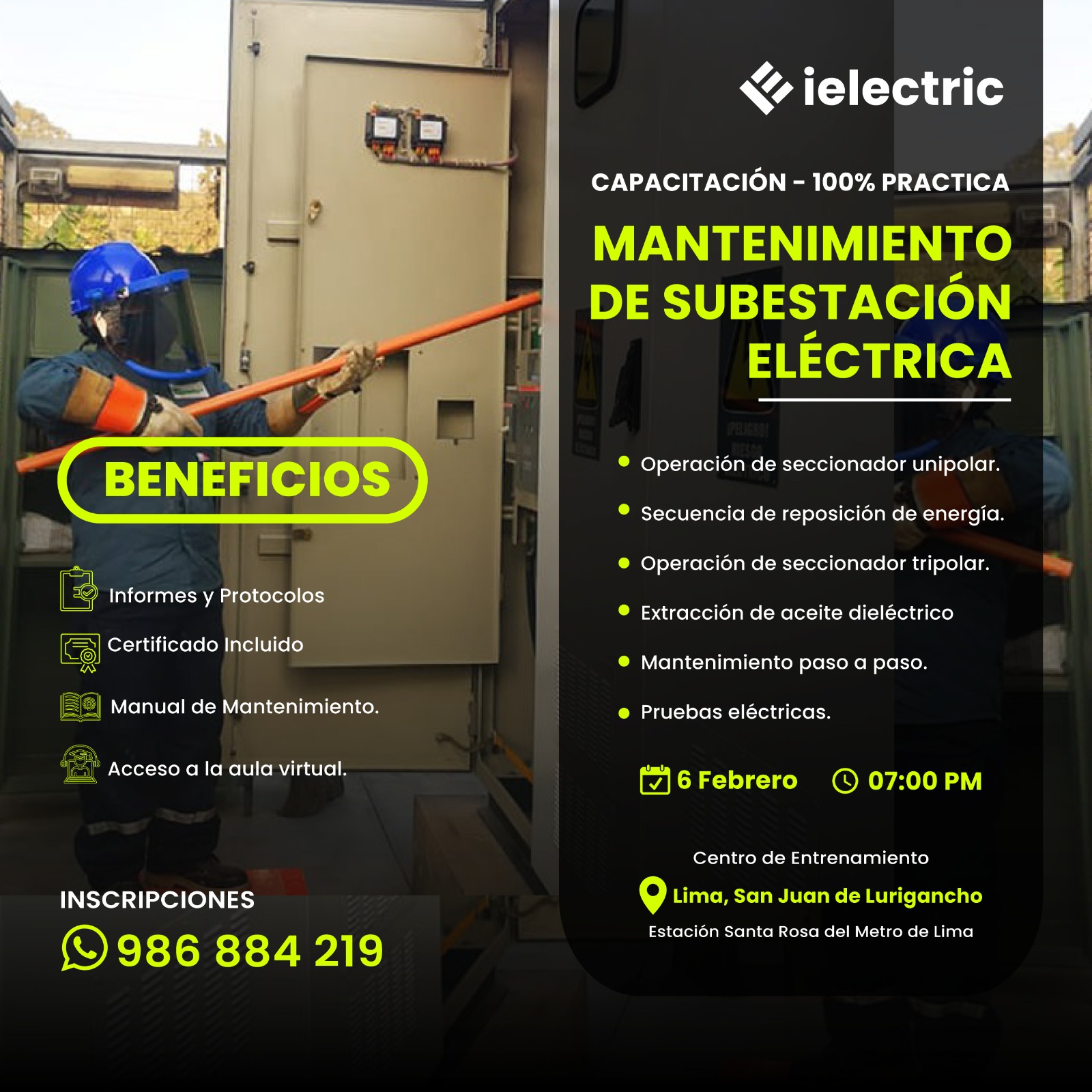 curso de Mantenimiento de Subestación Eléctrica Presencial